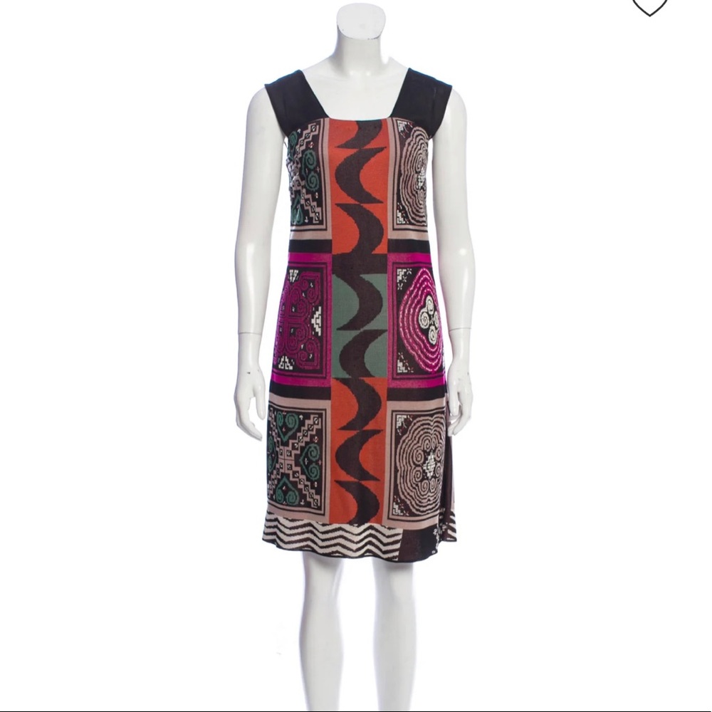 ETRO Printed Knee Length Sleeveless Dress Small 40